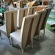 Set of 6 Italian chairs in two-tone leather