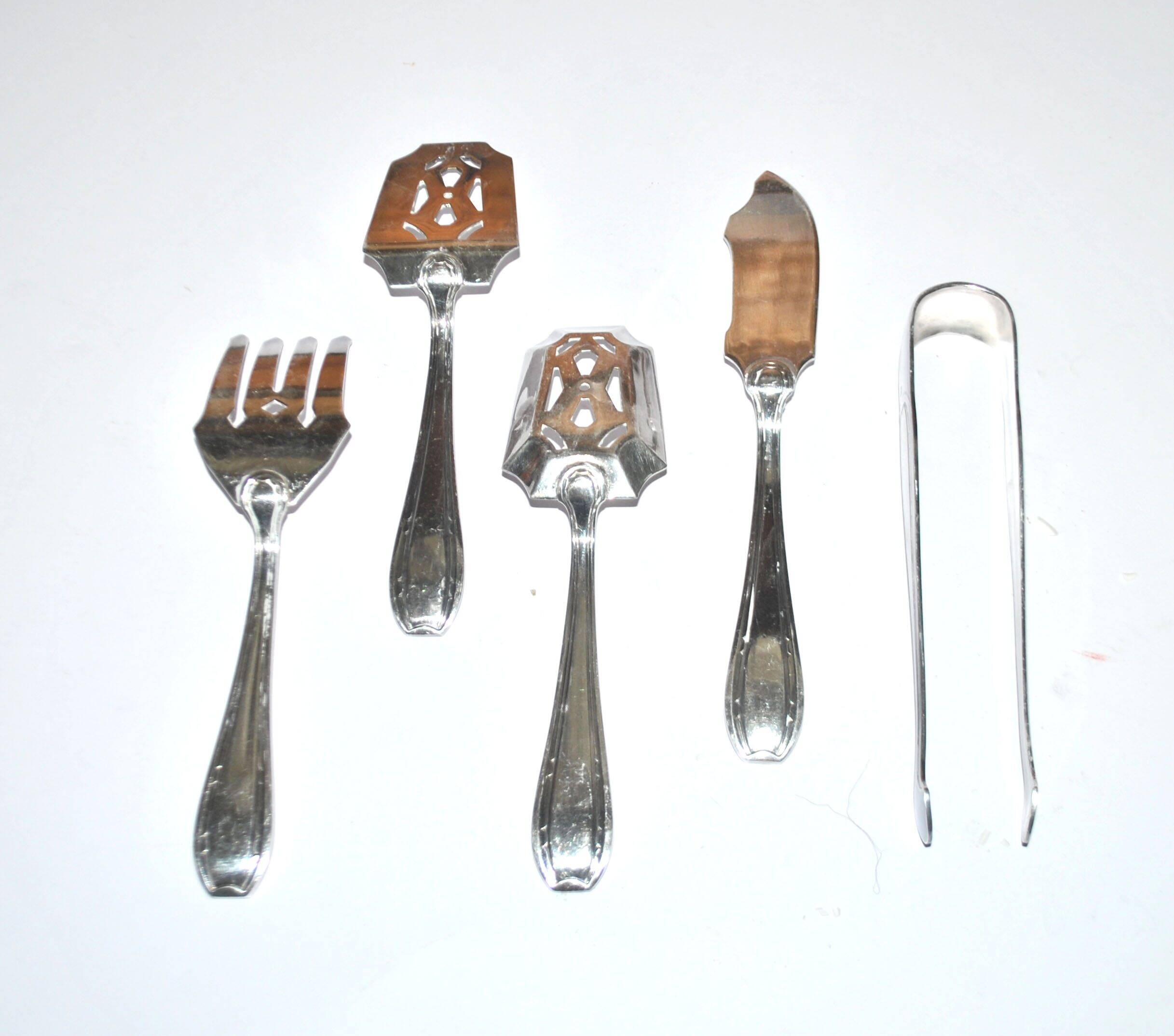 LCF vintage silverware design 1950s Le Couvert Français hors d'oeuvres service