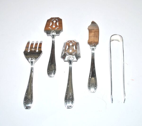 LCF service à mignardise vintage argenterie design 1950 Le Couvert Français hors-d'œuvre