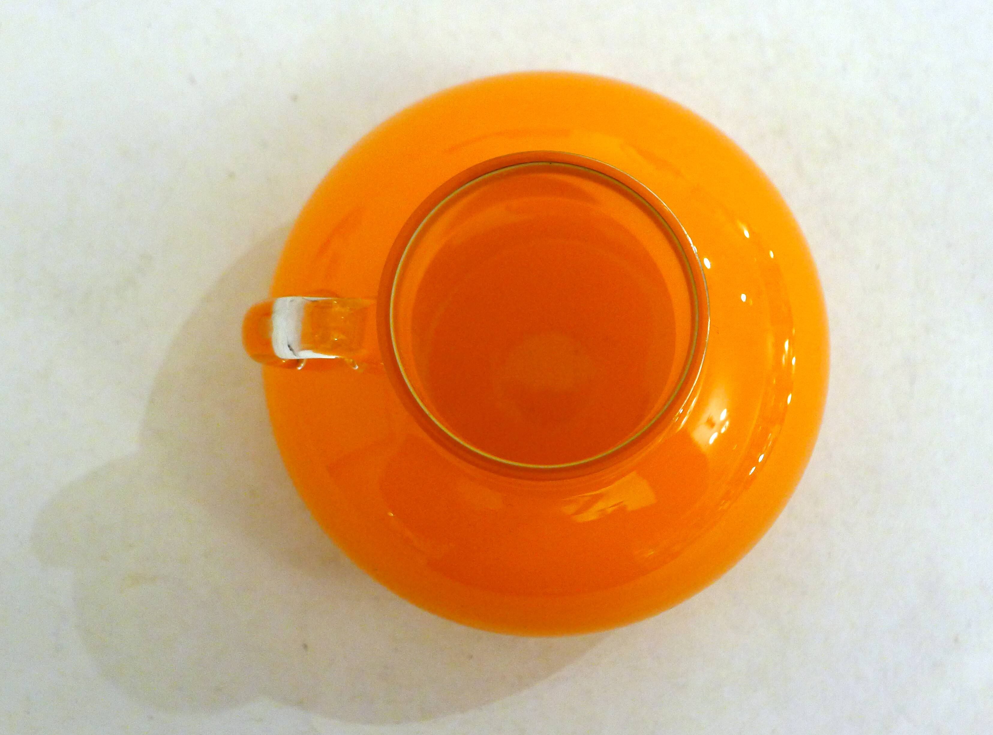 Petit vase opalin orange vintage Carnaby 1960'