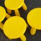 4 low canary yellow stools