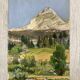 Watercolor mountain landscape signed