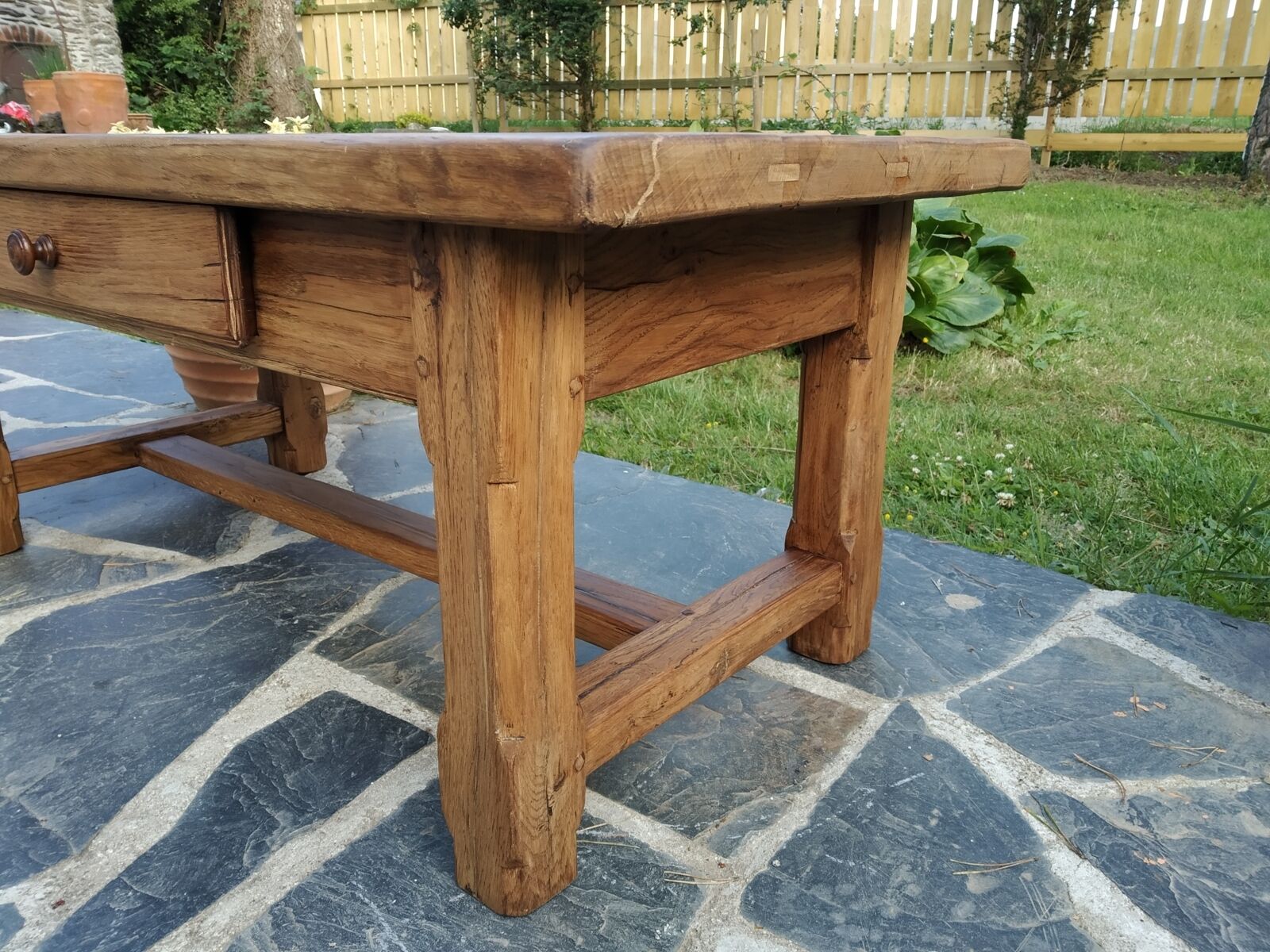 Solid oak farm coffee table