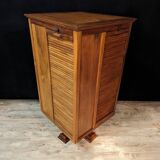 Walnut Four Curtain Revolving Bookcase