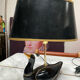 Vintage lamps black and gold duck