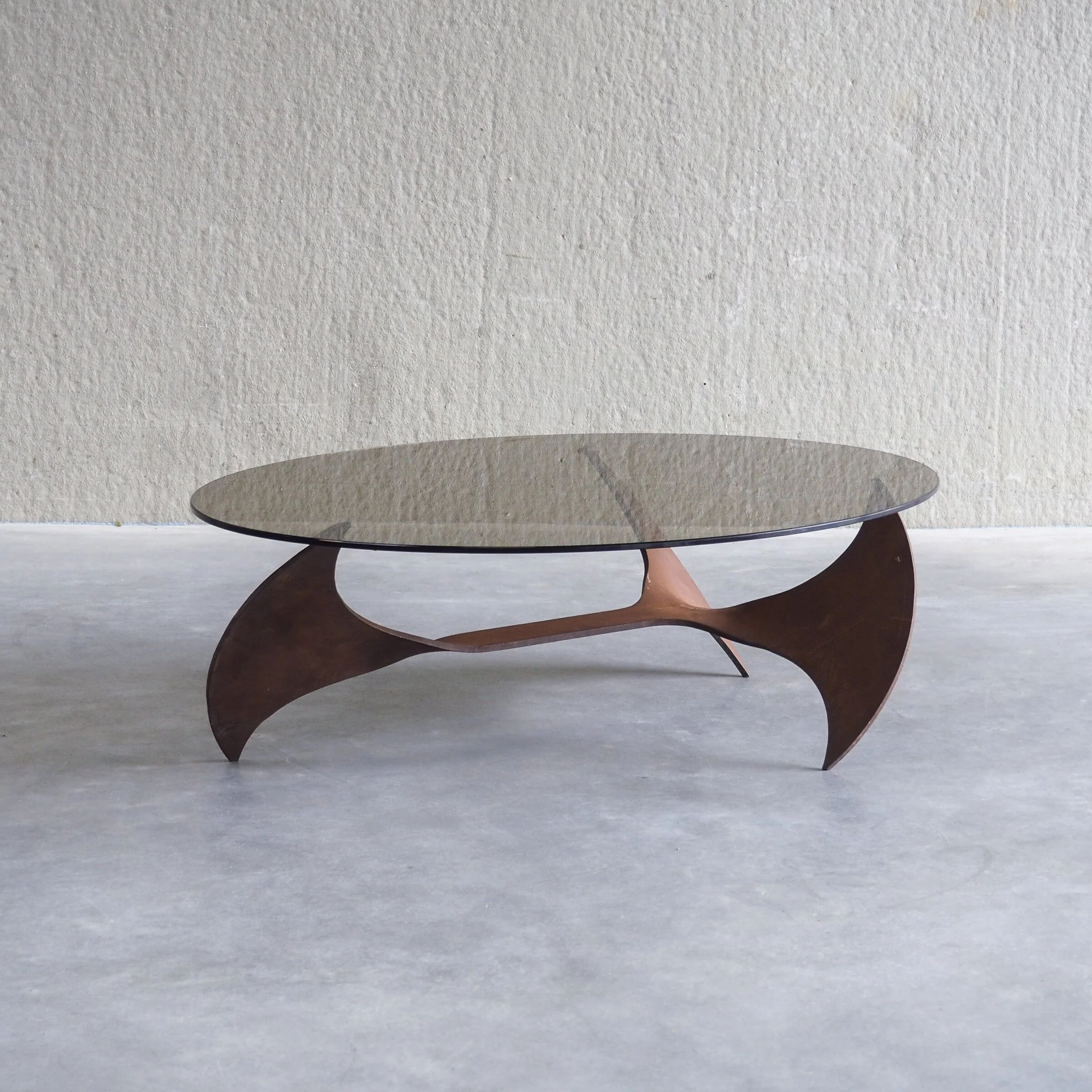 Propeller oval coffee table by Knut Hesterberg for Ronald Schmitt