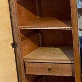 Oak wardrobe with mirror, modular wardrobe shelf including one drawer