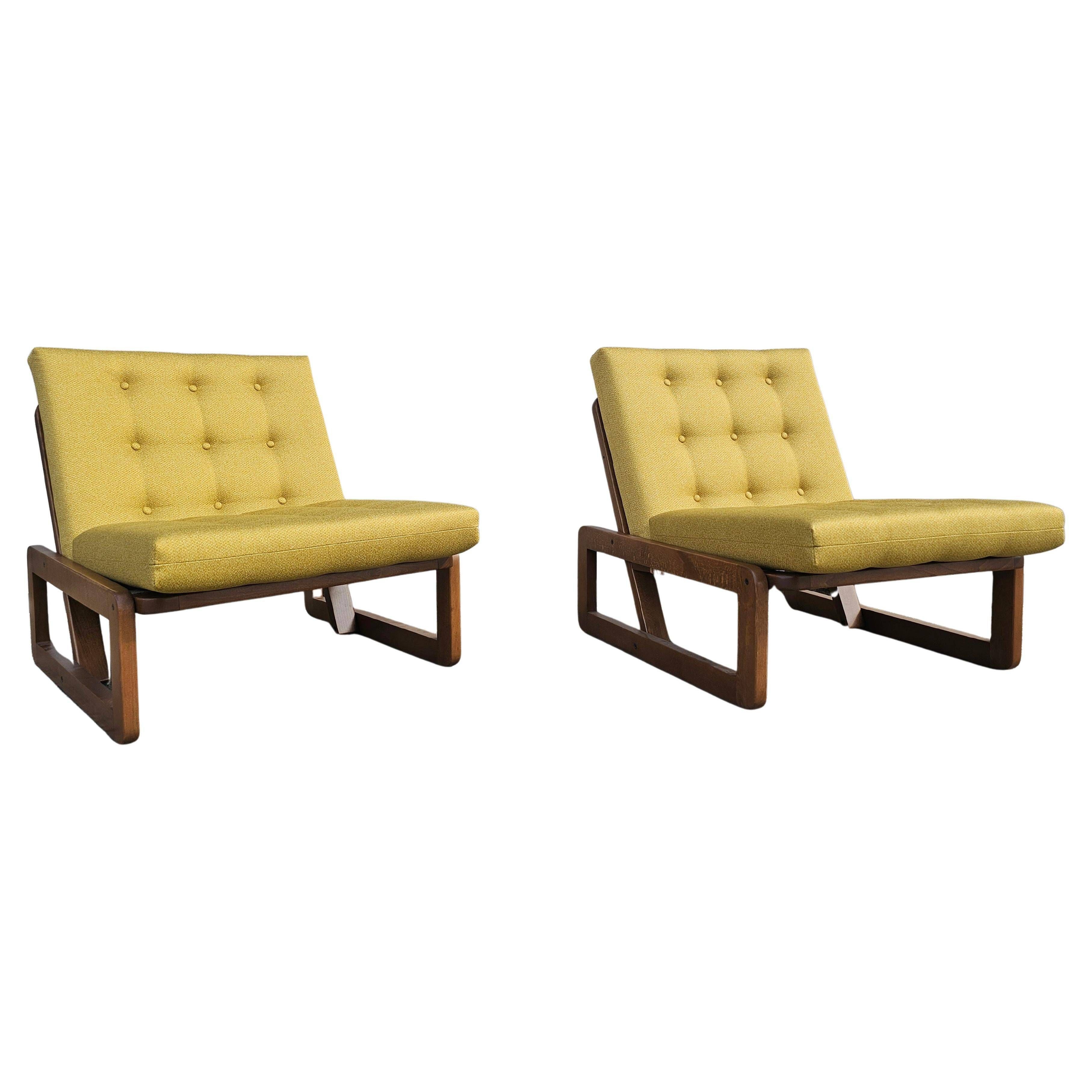 Pair of Mid Century Modern lounge chairs by Branko Ursic for Stol Kamnik.