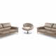 Roche Bobois leather living room set – 2 SCENARIO sofas + MOON armchair (2009)