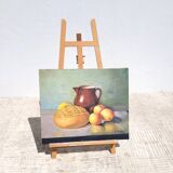 Oil painting on canvas still life with fruit