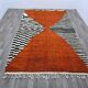Traditional handmade Beni Ouraine rug, size 140 x 260 cm