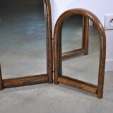 Triptych rattan mirror year 70.