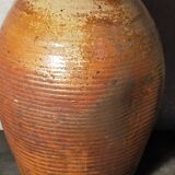 Potter bottle enamelled earth art-populaire XIXth