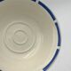 Two vintage cups in white earthenware, blue ledé 1950