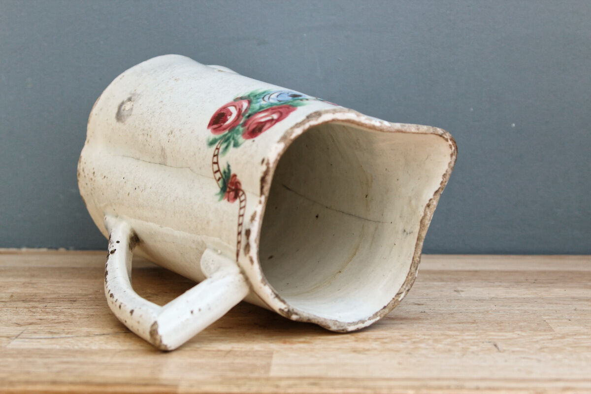 Flower pitcher in 19th century earthenware