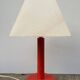 Scandinavian lamp in vintage red painted wood 90s