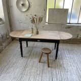 Oval pine farm table with 2m extensions