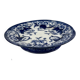 Plate on pedestal in ironstone "Flora" – Creil and Montereau, 19th century, blue