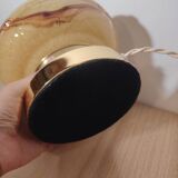 Yellow and brown marbled opaline lamp