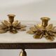 Old brass candlesticks