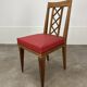 Pair of 1950s wooden cross-braced chairs