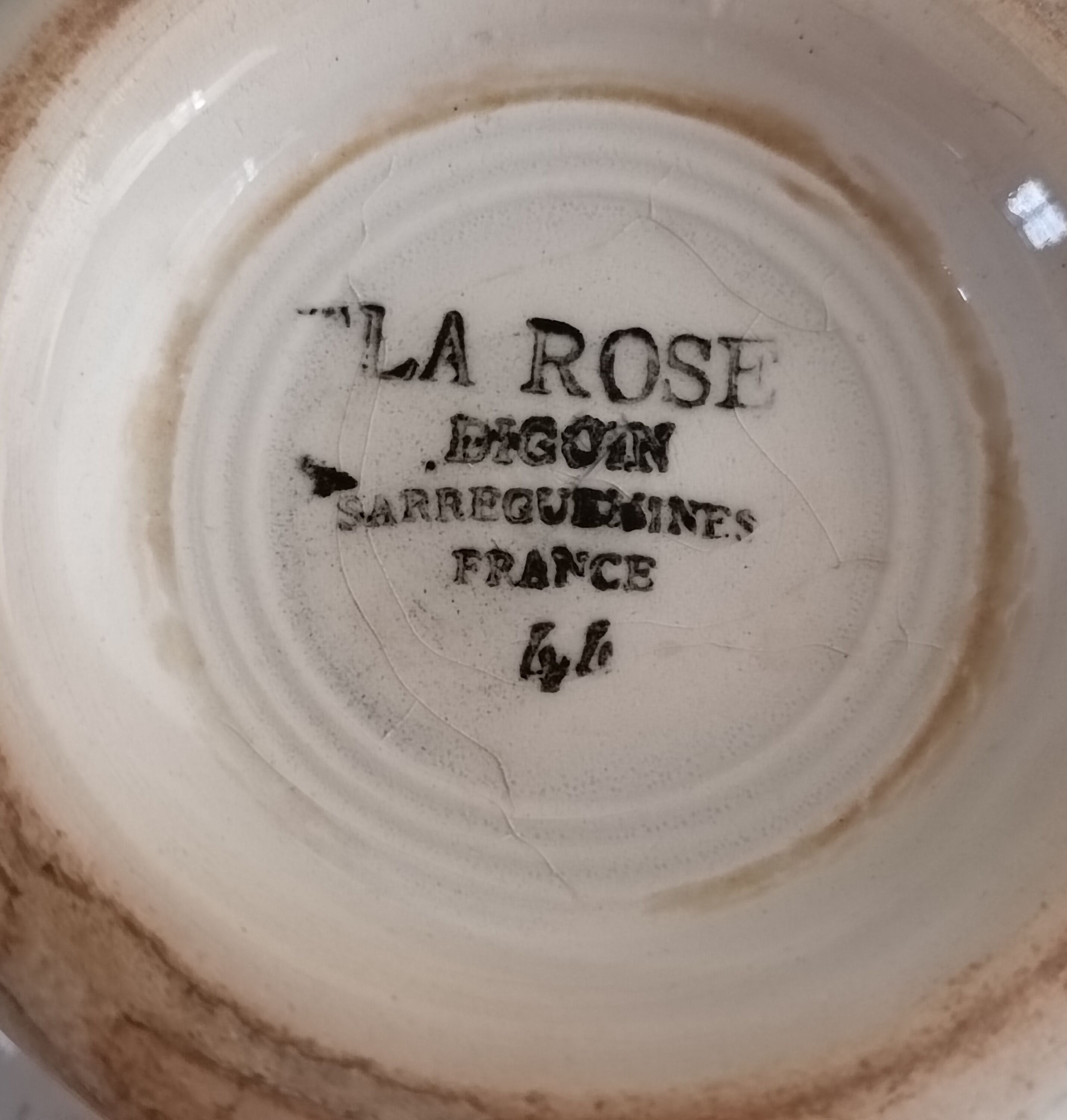 Iron earth bowl Digoin Sarreguemines