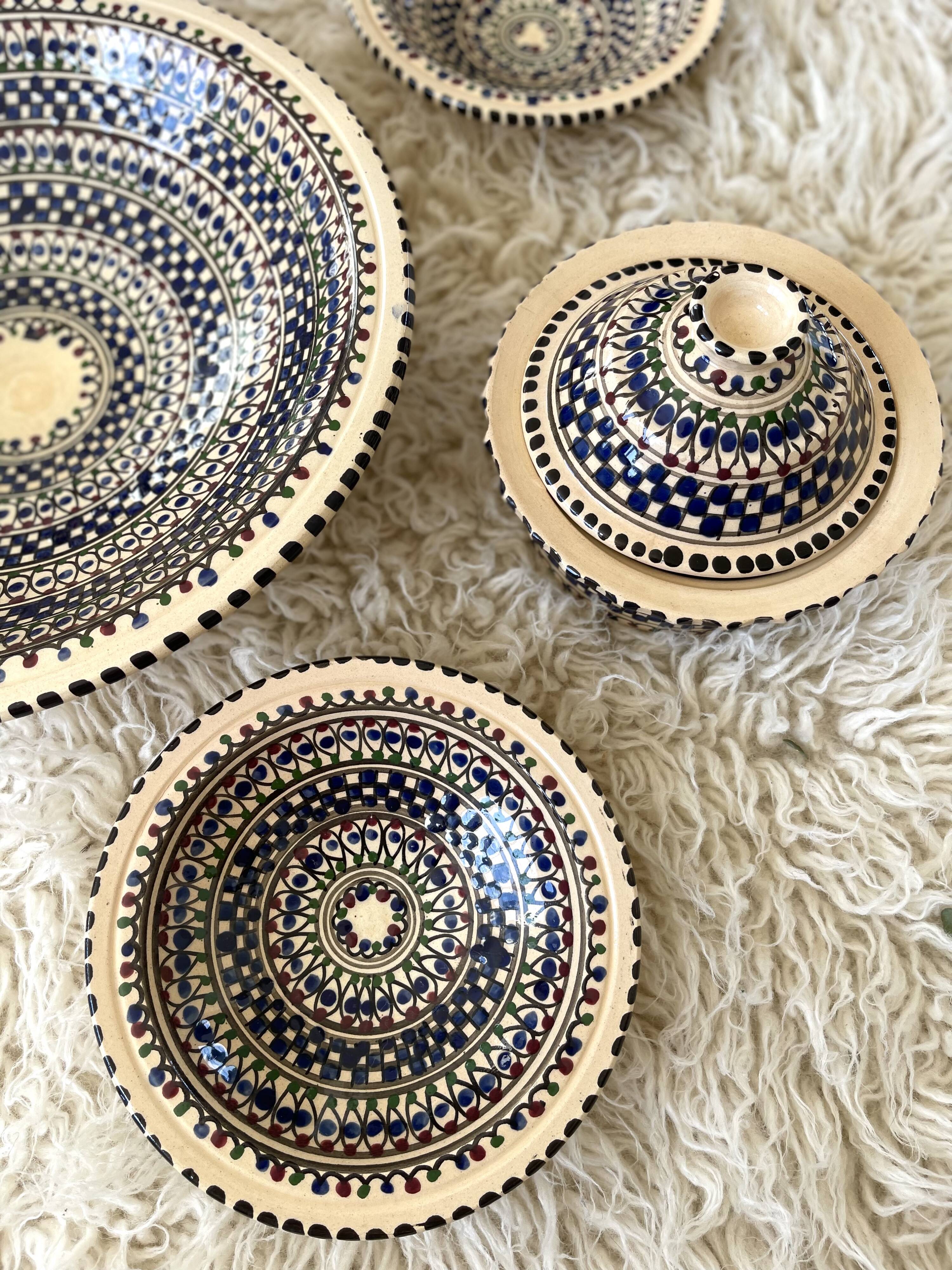 Artisanal Moroccan Dish Service 8 pieces