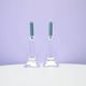 Set of 2 crystal candlesticks Orrefors