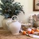 Antique Digoin earthenware teapot