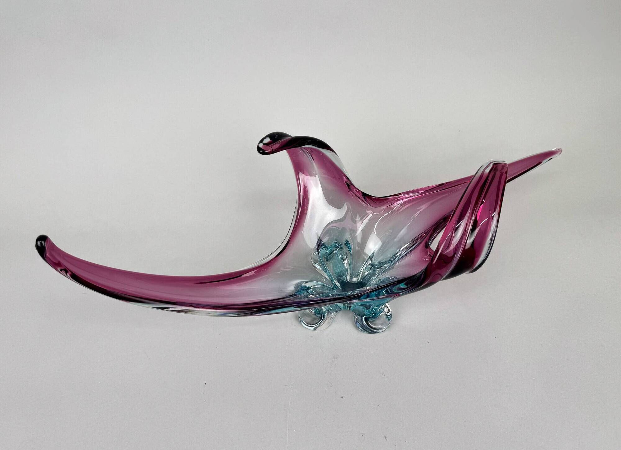 Bol en verre de Murano XXL du milieu du siècle, Italie