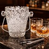 Vintage crystal ice bucket