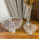 Glass and silver-plated bowls