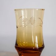 Set of five small yellow glasses from the mid-century, Europe, 1960s.
