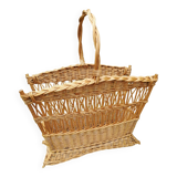 Wicker magazine rack