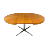 Retractable dining table round oval, 1960’s