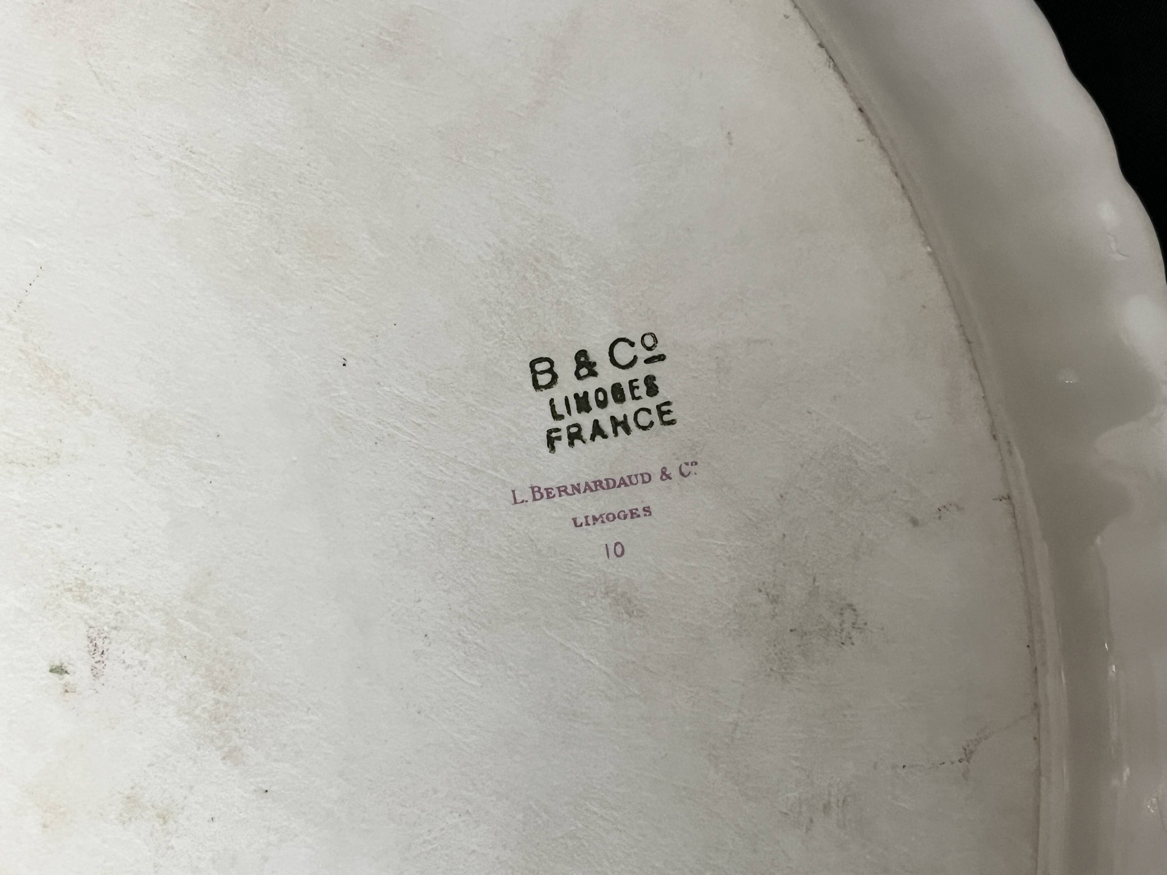 Limoges, Bernardaud polychrome porcelain tray, 20th century