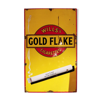 Enamelled plate Gold Flake