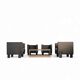 4 x Black Leather Poltrona Frau Moji Armchairs / sofa by Shigeru Uchida