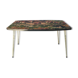 Vintage coffee table hunting scene