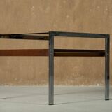 Rosewood and steel coffee table, Denmark, 1970s