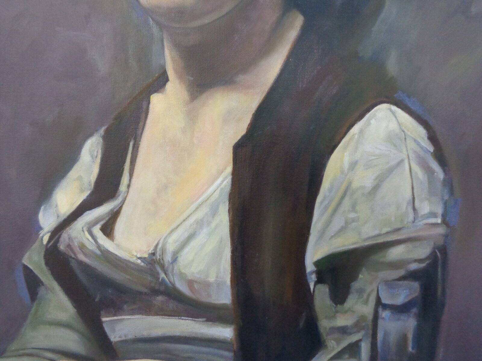 Fred Neumann After Jean Baptiste Camille Corot, The Woman with the Pearl, 1980s, Oil on Canvas