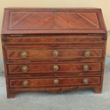 Commode toscane ancienne, époque Louis XVI, fin XVIIIe siècle, placage de n