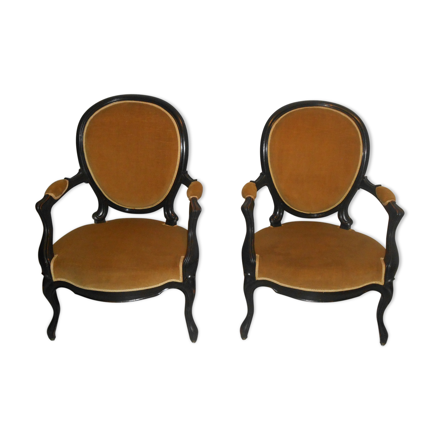 Pair of armchairs of Napoleon III style