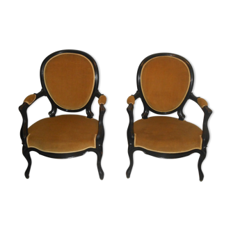 Pair of armchairs of Napoleon III style