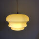 Suspension vintage opaline jaune moutarde