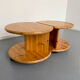 Side table, end table X2, solid pine, 1970s design.