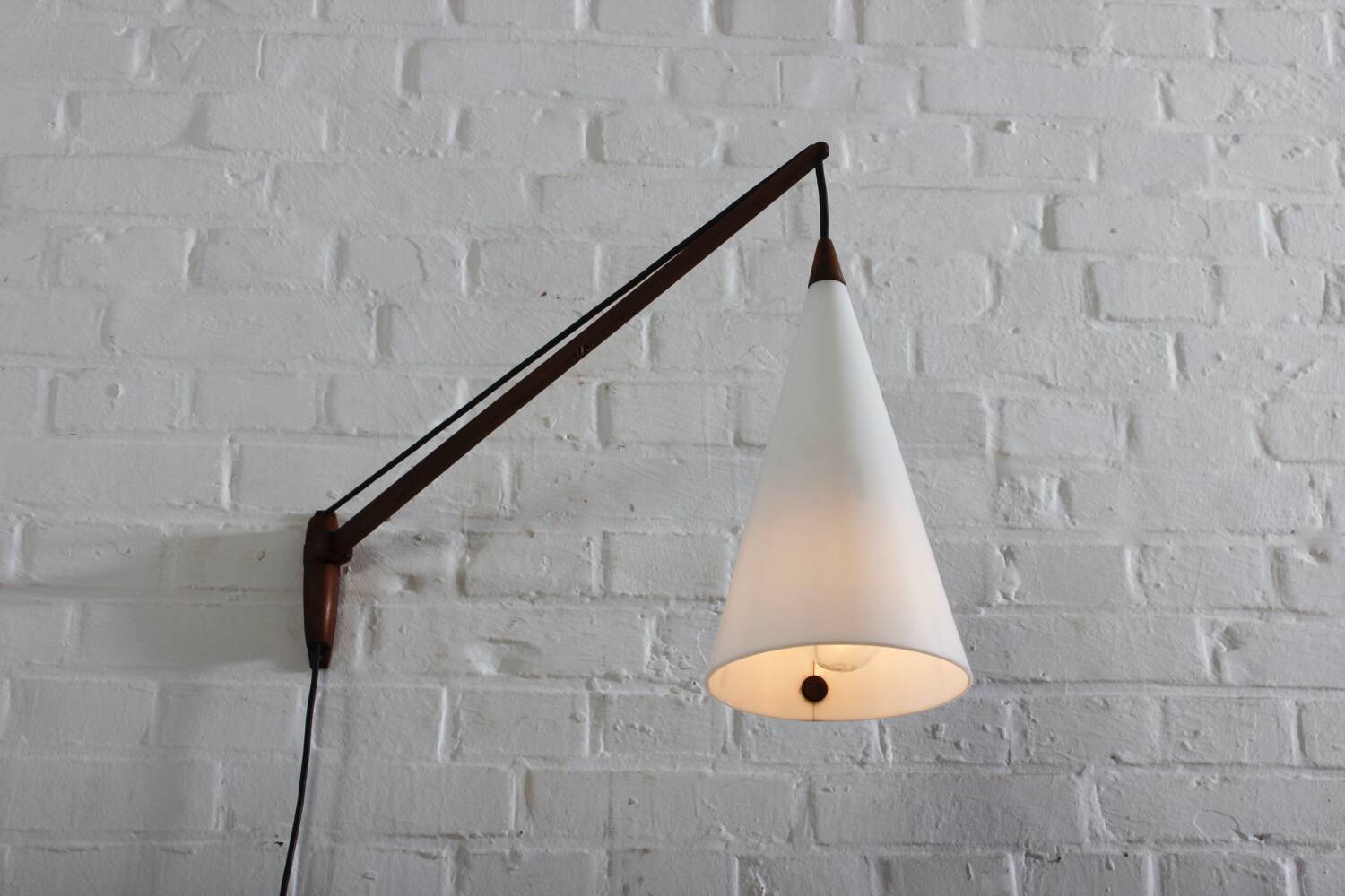 Vintage Teak Lampe Scandi Design Luxus Schweden Mid Century