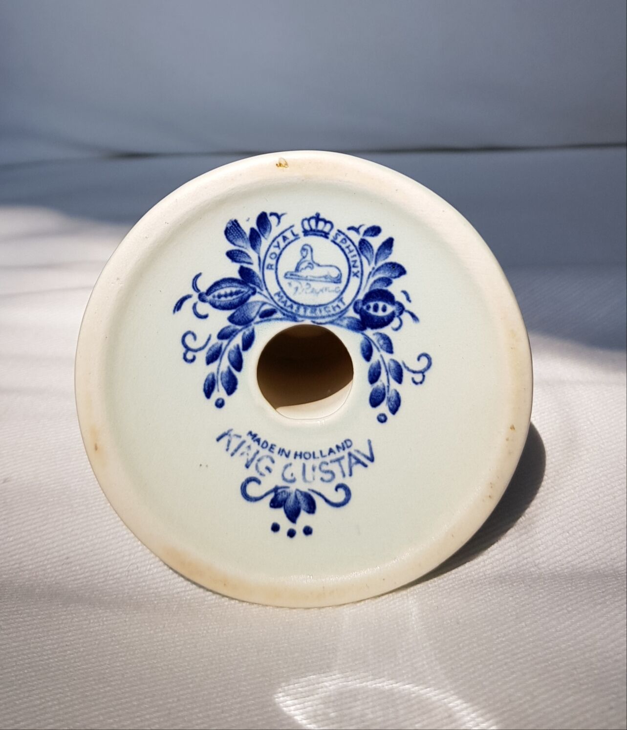 Bougeoir bleu blanc, Royal Sphinx Maastricht