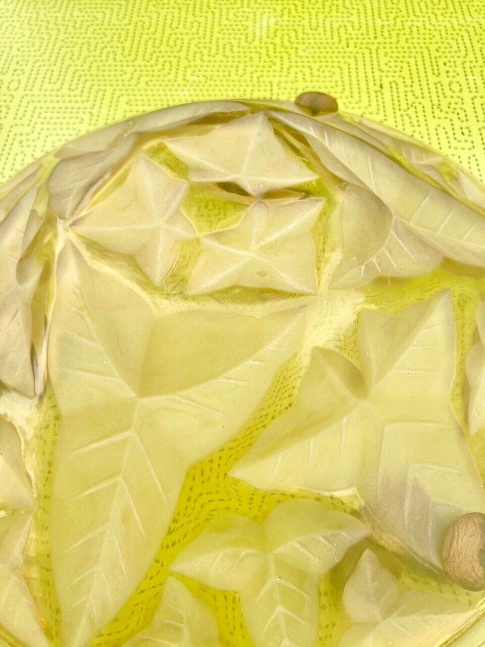 Art deco washbasin ceiling lamp, frosted glass satin