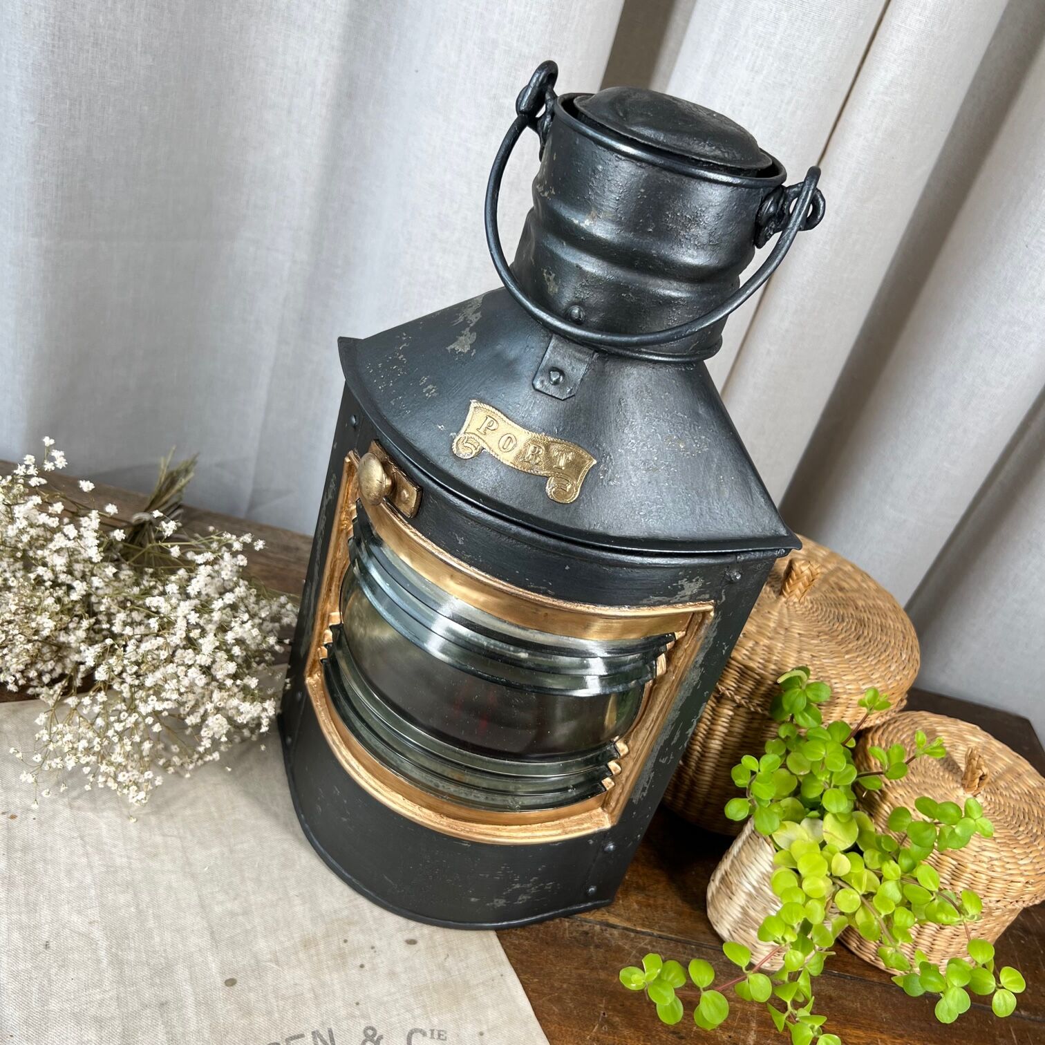 Old lamp "port" marine lamp